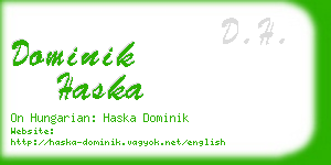 dominik haska business card